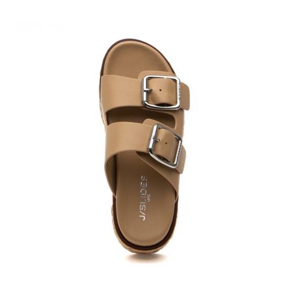 NWT J/SLIDES BONNIE Sand Leather Sandal - Picture 5 of 15